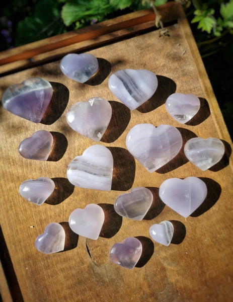 Lavender Fluorite hearts