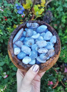 Blue Lace agate tumble stones