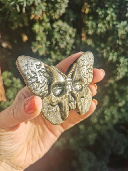 Golden obsidian Butterfly skulls