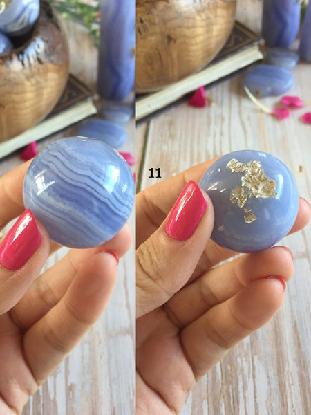 Blue Lace agate spheres