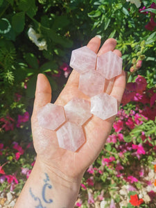 Rose quartz honeycomb