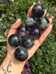 High quality small fluorite spheres