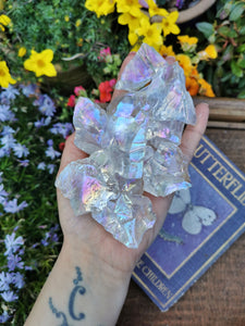 Aura raw  quartz