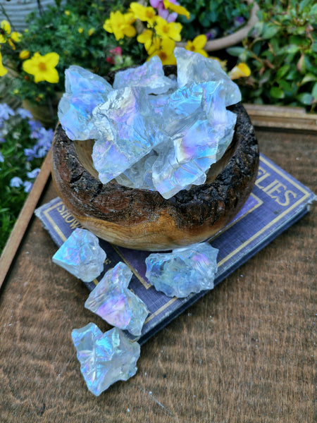 Aura raw  quartz