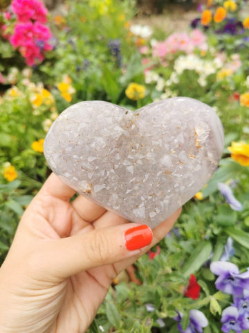 Not so perfect Large Amethyst geode Heart #3 280g