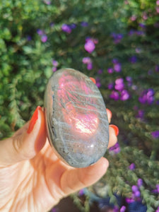 Pink Labradorite palm stone (2)
