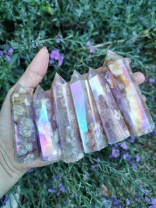 Aura Blossom Agate points