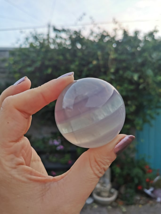 Lavender Fluorite sphere (1)