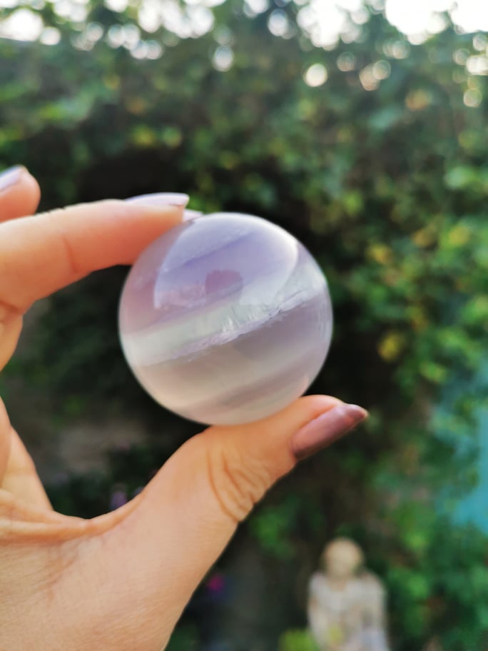Lavender Fluorite sphere (3)