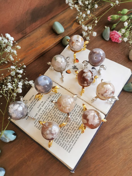 Small Blossom agate spheres