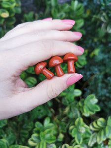 Mini red jasper Mushrooms