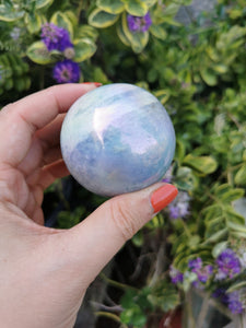 Aura Blue Calcite sphere 300g