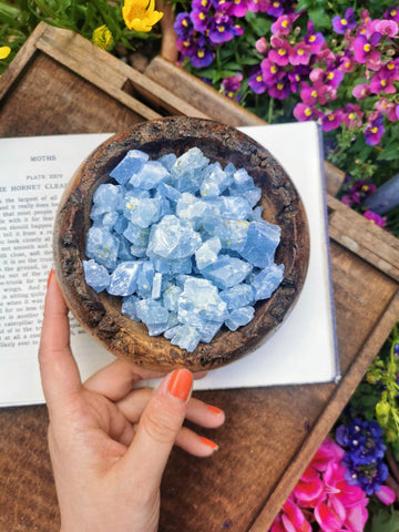 Two Scoops of celestite pieces