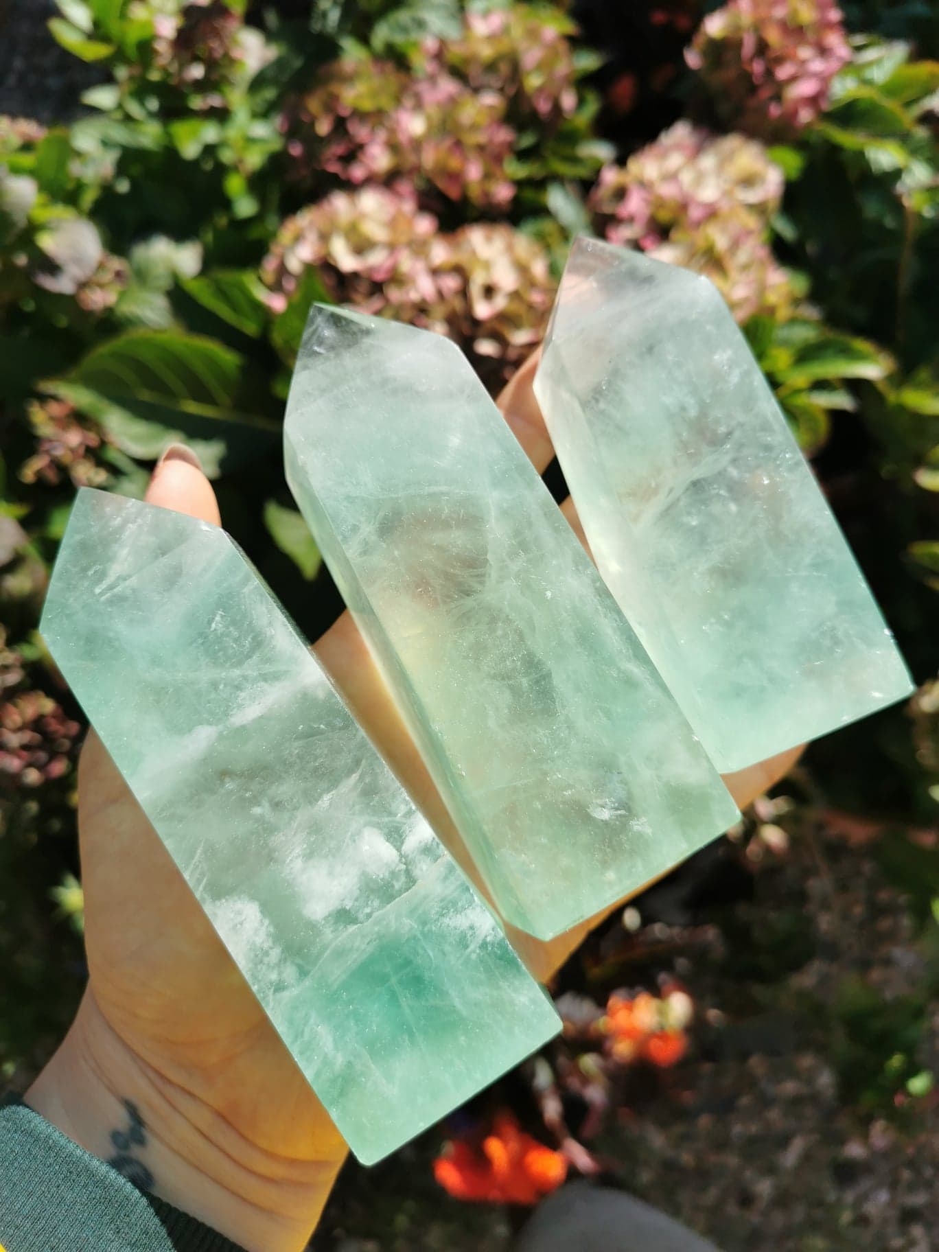 Large Green Fluorite towers