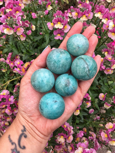 Amazonite spheres