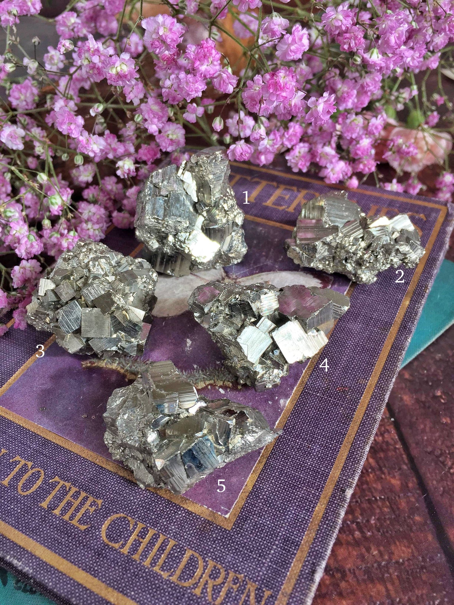 Rare high quality pyrite cube clusters