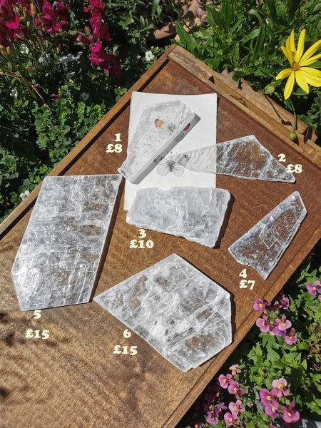 Raw Selenite slabs